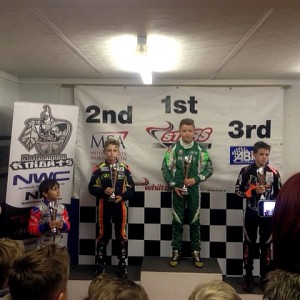 Dexter on the podium at Whilton Mill